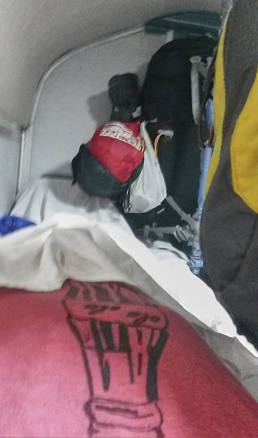 side upper bench in train