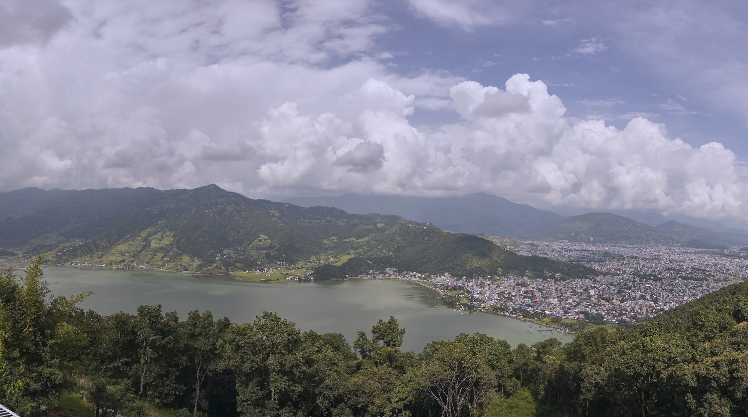 pokhara from shanti stupa